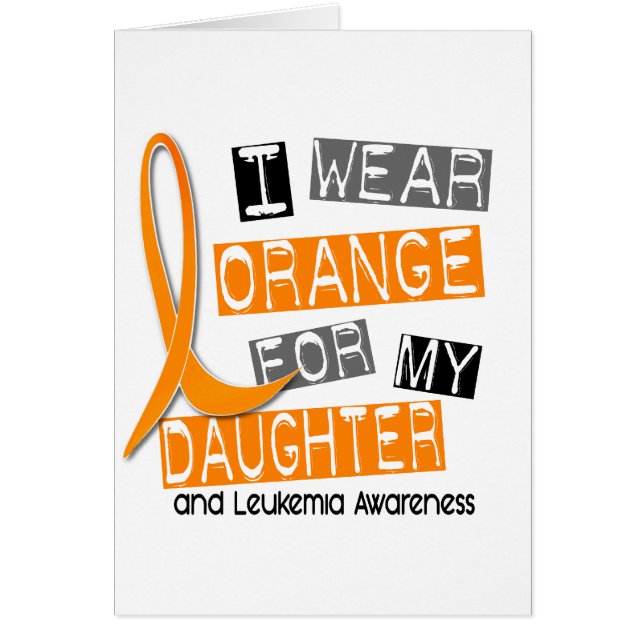 Orange d'usage de la leucémie I pour ma fille 37 (Devant)