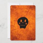 Orange Éffrayant Halloween Party Invitation (Dos)