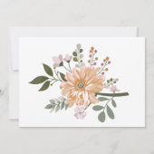 Orange Elegant Fleurs Wreath carte de séjour (Dos)