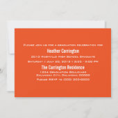 Orange Elegant Script Photo Invitation (Dos)