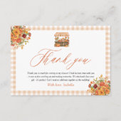 Orange En vichy Fraîche Du Carte de remerciements (Devant)