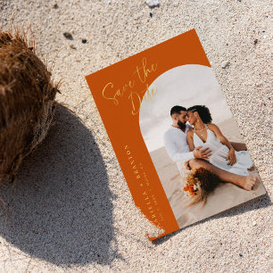 Orange Enregistrer la carte de date avec huile