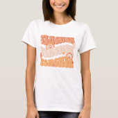 Orange Enseignant Professeur Retro T-Shirt (Devant)
