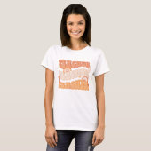 Orange Enseignant Professeur Retro T-Shirt (Devant entier)