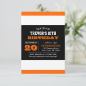 Orange et Black Team Invitation Anniversaire (Debout devant)