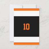 Orange et Black Team Invitation Anniversaire (Dos)