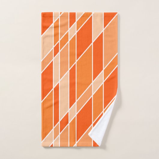 Orange et blanc (Serviette à main)