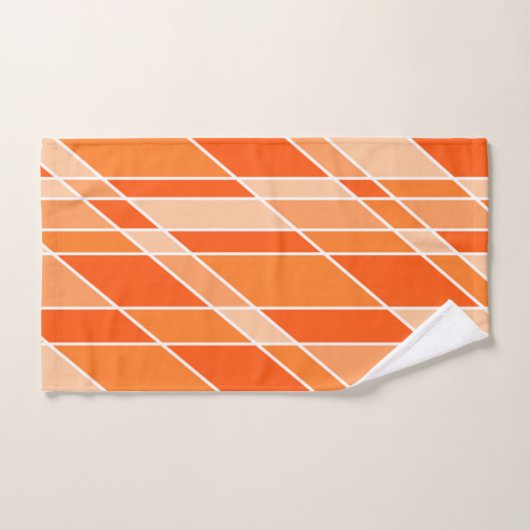 Orange et blanc (Serviette à main)