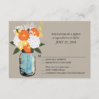 Orange et Fleur d'agrumes jaunes Mason Jar | RSVP