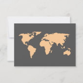 Orange et Gris Fumé | Carte du Monde RSVP de Maria (Dos)