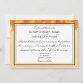 Orange et Navy Blue Fall Invitations aux mariages (Dos)