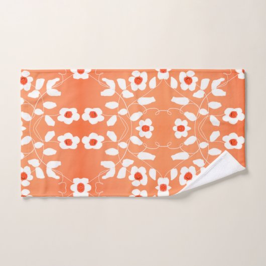 Orange Et Pêche Vibrants (Serviette à main)