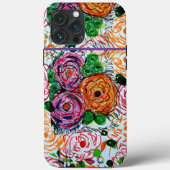 Orange et Purple Peonies iPhone / coque ipad (Verso)