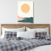 Orange et toile illustrée Turquoise (Insitu(Chambre))