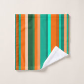 Orange et Turquoise (Gant de toilette)
