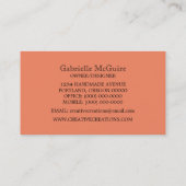 Orange Fancy Carte de visite (Dos)