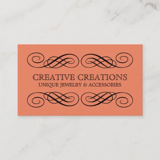 Orange Fancy Carte de visite (Devant)