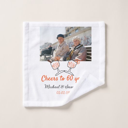 Orange félicite pour les 60 ans de mariage (Gant de toilette)