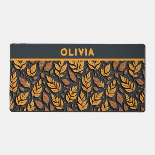 Orange Feuilles d'automne sur Arrière - plan Brown (Recto)