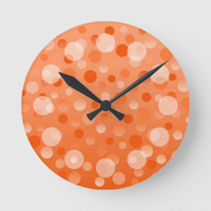 Orange Fizz 'Bubbles' horloge ronde