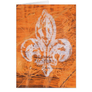 Orange Fleur-de-lis Médias mixtes
