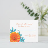Orange & Fleur d'été Turquoise Réponse / Cartes RS (Debout devant)