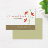 Orange Fleur Enregistrer La Date (Bureau)