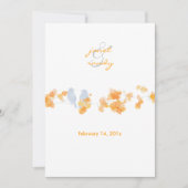 Orange fleurit et inséparables 5 x 7 invitations (Devant)