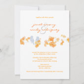 Orange fleurit et inséparables 5 x 7 invitations (Dos)