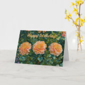 Orange Fleurs Jardin Art Carte Anniversaire (Fleur jaune)