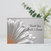 Orange Floral Faits saillants Mariage Merci Notes (Debout devant)