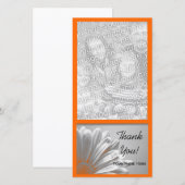Orange Floral Faits saillants Merci (Devant / Derrière)