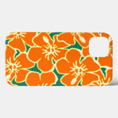 Orange Floral Hibiscus Hawaiian Flowers coque ipad (Verso (horizontal))