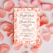 Orange Floral Imprimer Invitation de douche nuptia
