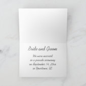 Orange Floral Points forts Mariage Faire-part (Intérieur)