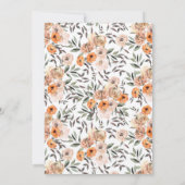 Orange Floral Retraite Party Invitation (Dos)