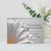 Orange Floral souligne mariage RSVP réponse (Debout devant)