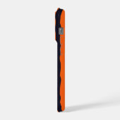 Orange Floral Wavy Stripe Pattern (Côté gauche)