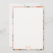 Orange Floral Wedding Invitation (Dos)