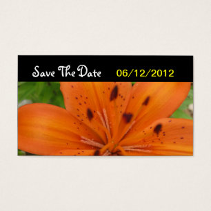 Orange Flower Enregistrer la date Mariage Carte