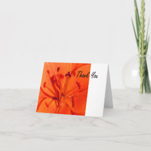 Orange flower Thank You card Feestdagen Kaart