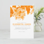 Orange Flower Wedding Invitations (Debout devant)