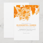 Orange Flower Wedding Invitations (Devant / Derrière)