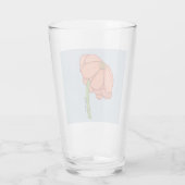 Orange Flower with Blue background Glas (Achterkant)