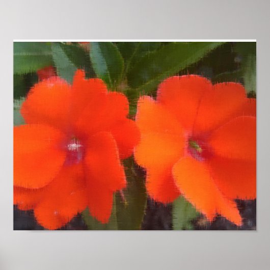 Orange Flowers 14" x 11", Poster Paper (Matte) (Devant)