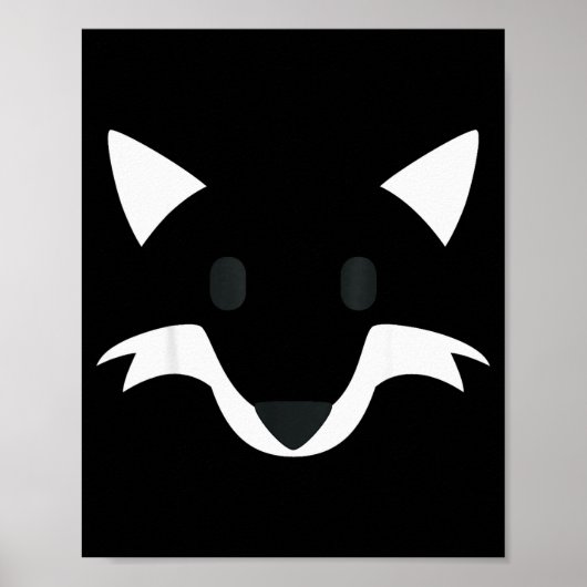 Orange Fox Face Halloween Apparel Matching Group F Poster (Voorkant)