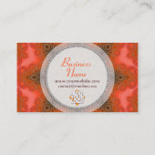Orange Fresh moderne Motif Carte de visite (Dos)