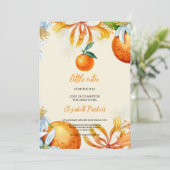 orange fruit babyshower invitation (Debout devant)