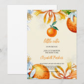 orange fruit babyshower invitation (Devant / Derrière)
