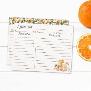 Orange Fruit d'été Personnaliser la carte de recet
